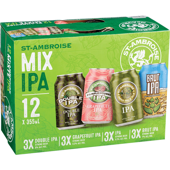 ST-AMBROISE, IPA MIXED VARIETY PACK, 12 X 355 ML