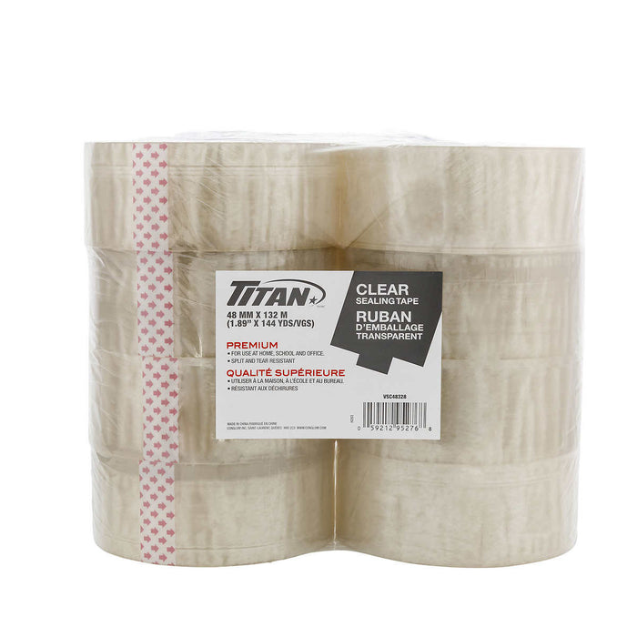 TITAN, CLEAR PACKING TAPE, 8 UNITS