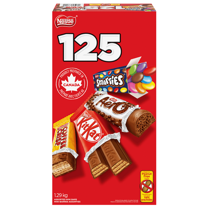 NESTLE ASSORTED MINI CHOCOLATE BARS, PACK OF 125