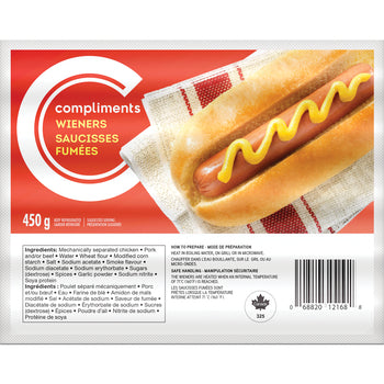 COMPLIMENTS WIENERS 450 G