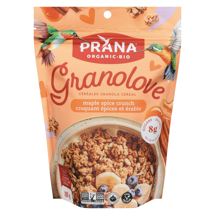PRANA GRANOLOVE MAPLE SPICE CRUNCH GRANOLA, 300G