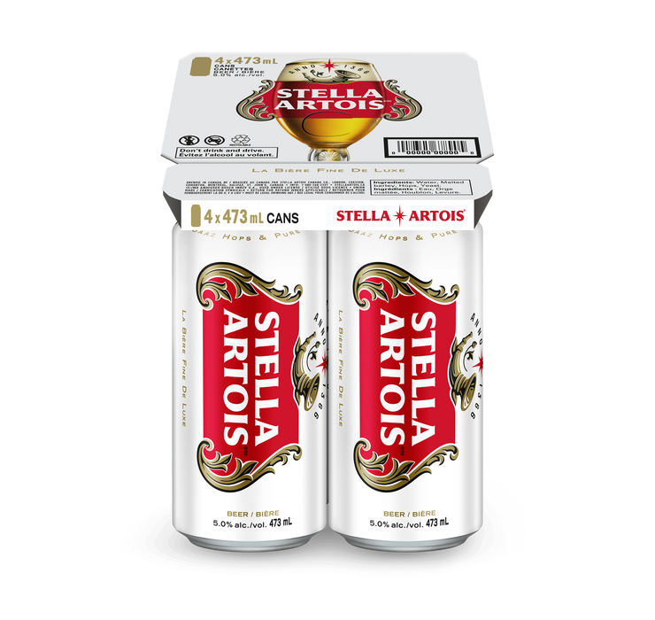 STELLA ARTOIS, BEER, 4X473ML