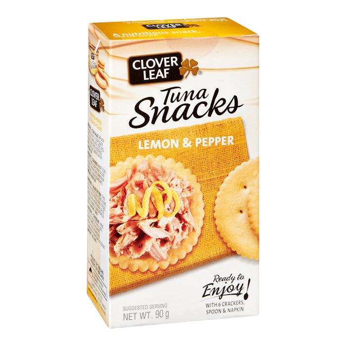 CLOVER LEAF, TUNA SALAD KIT LEMON PEPPER, 12 x 90 G