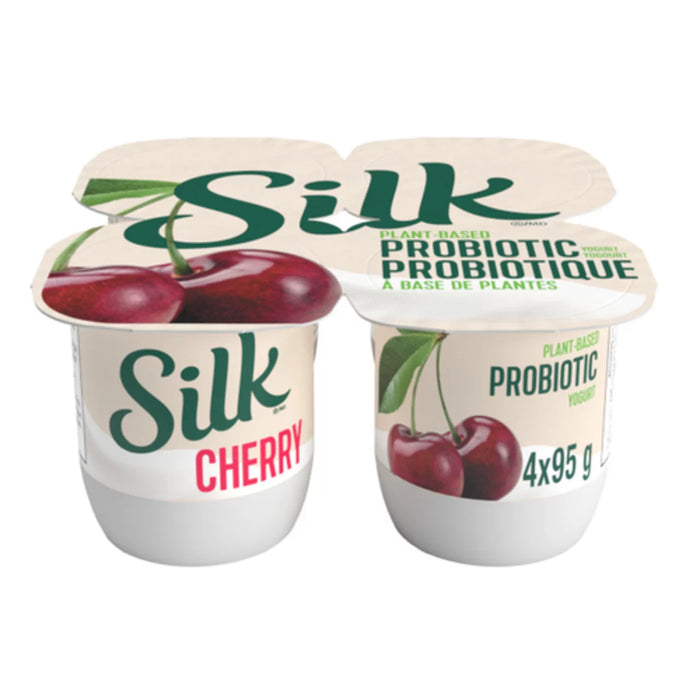 SILK PLANT-BASED PROBIOTIC YOGURT, CHERRY, 4X95GR