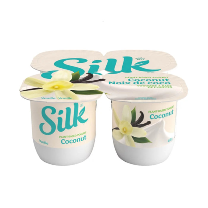 SILK PLANT-BASED COCONUT-BASE YOGURT, VANILLA, 4X100GR
