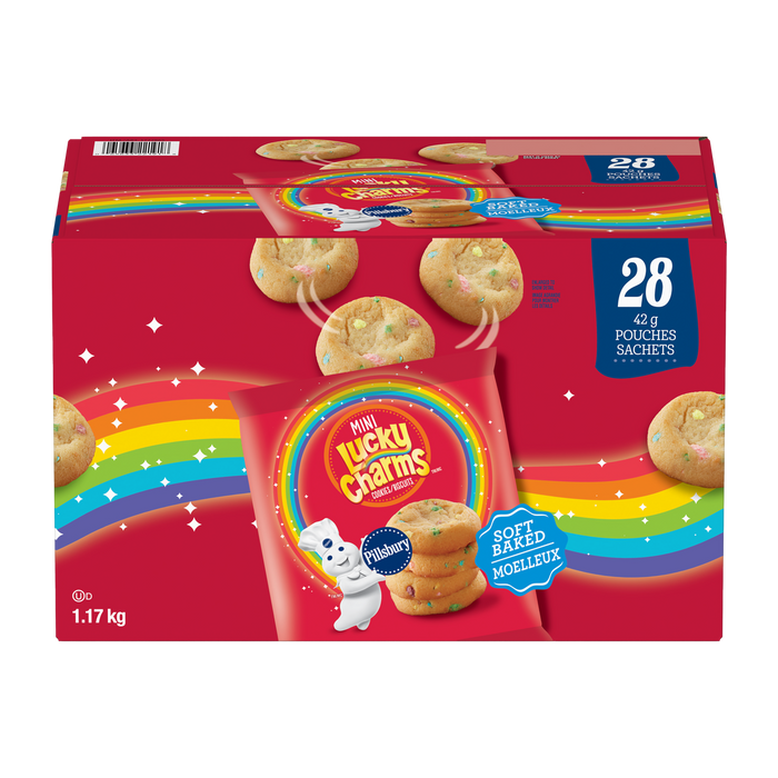 PILLSBURY MINI LUCKY CHARMS COOKIES, 28 X 42G