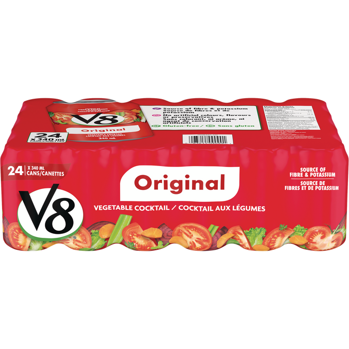 V8 ORIGINAL VEGETABLE COCKTAIL, 24 X 340ML