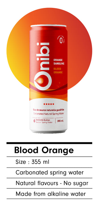 ONIBI, SPARKLING WATER BLOOD ORANGE, 10x355 ML