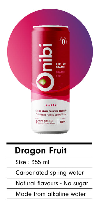 ONIBI, SPARKLING WATER DRAGON FRUIT, 10x355 ML