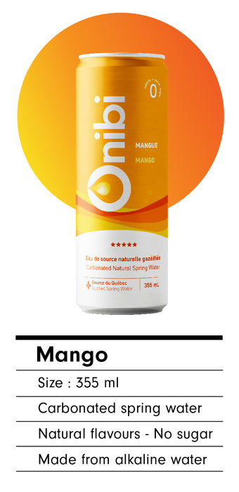 ONIBI, SPARKLING WATER MANGO, 10x355 ML