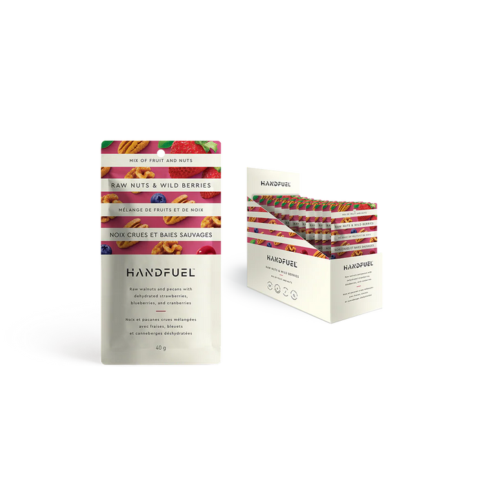 HANDFUEL, RAW NUTS & WILDBERRIES, 12 X 40G