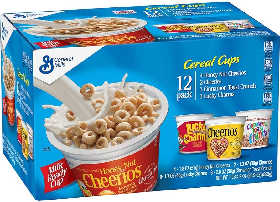 GENERAL MILLS CEREAL CUPS 12UNITS