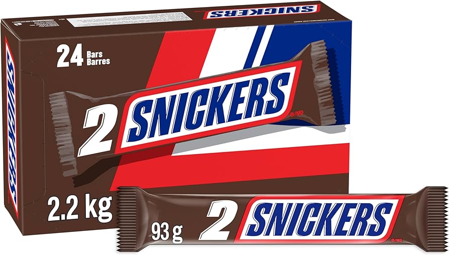 KING SIZE SNICKERS, CHOCOLATE BAR, 24 x 93G