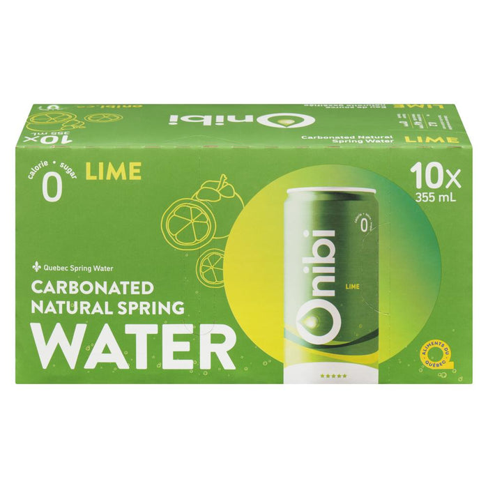 ONIBI, SPARKLING WATER LIME, 10x355 ML