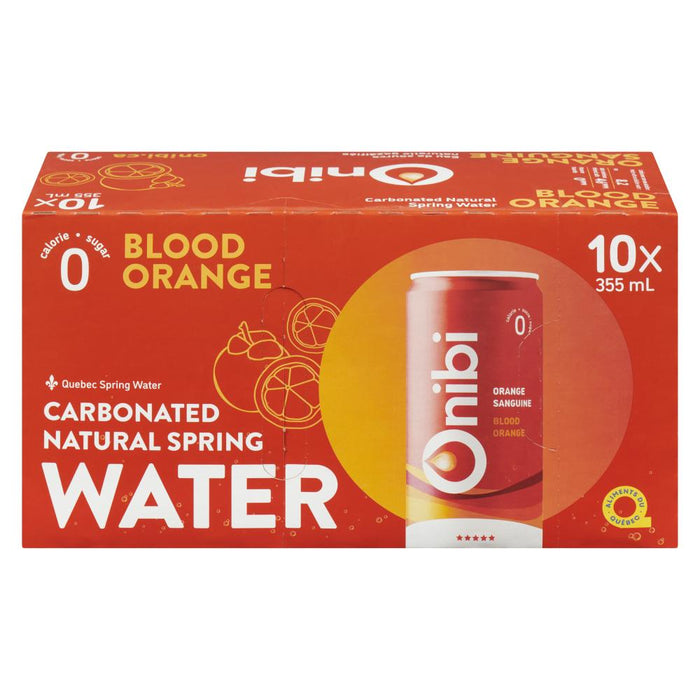 ONIBI, SPARKLING WATER BLOOD ORANGE, 10x355 ML