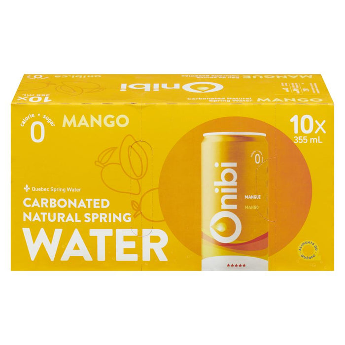 ONIBI, SPARKLING WATER MANGO, 10x355 ML
