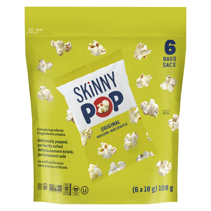 SKINNY POP CORN ORIGINAL 10 X 6 X 18 G