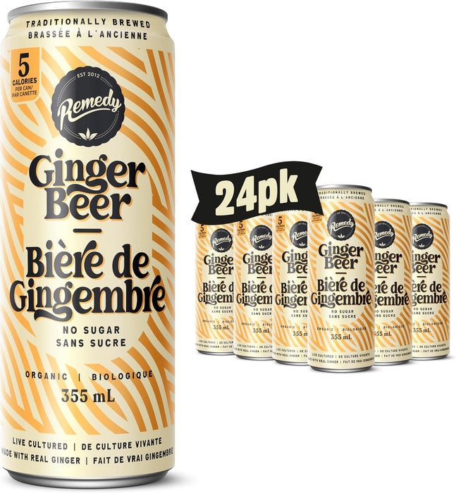REMEDY KOMBUCHA, GINGER BEER, 6X4X355ML