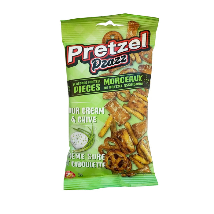 PRETZEL PZAZZ, SOUR CREAM & CHIVE, 12 x 56G