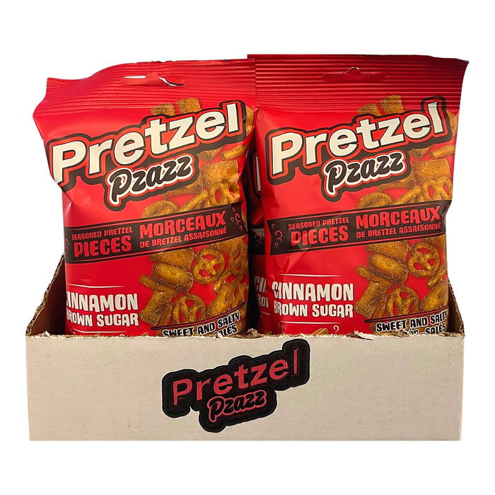 PRETZEL PZAZZ, CINNAMON AND BROWN SUGAR, 12 x 56G