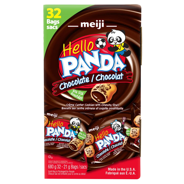 HELLO PANDA, CHOCOLATE CREME FILLED COOKIES, 32 X 21G