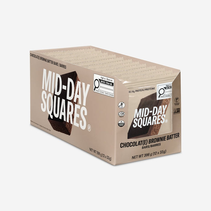 MID-DAY SQUARES, FUNCTIONAL SQUARES, BROWNIE BATTER (REFRIGERATED), 12 X 33G