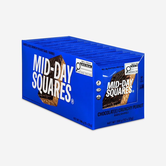 MID-DAY SQUARES, FUNCTIONAL SQUARES, CRUNCHY PEANUT (REFRIGERATED), 12 X 33G