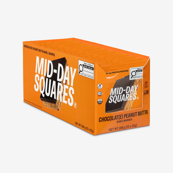 MID-DAY SQUARES, FUNCTIONAL SQUARES, PEANUT BUTTA (REFRIGERATED), 12 X 33G