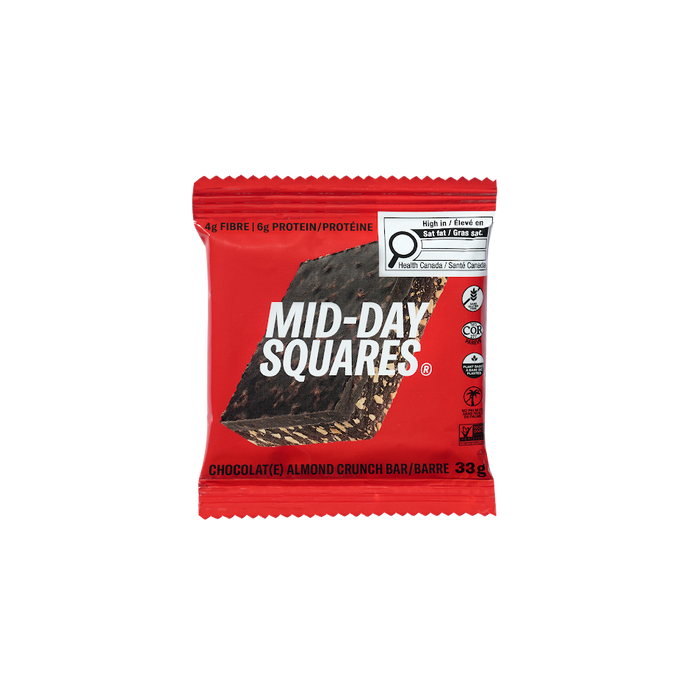 MID-DAY SQUARES, FUNCTIONAL SQUARES, ALMOND CRUNCH (REFRIGERATED), 12 X 33G