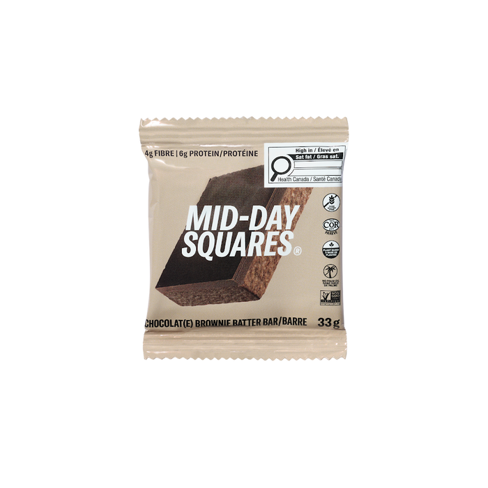 MID-DAY SQUARES, FUNCTIONAL SQUARES, BROWNIE BATTER (REFRIGERATED), 12 X 33G