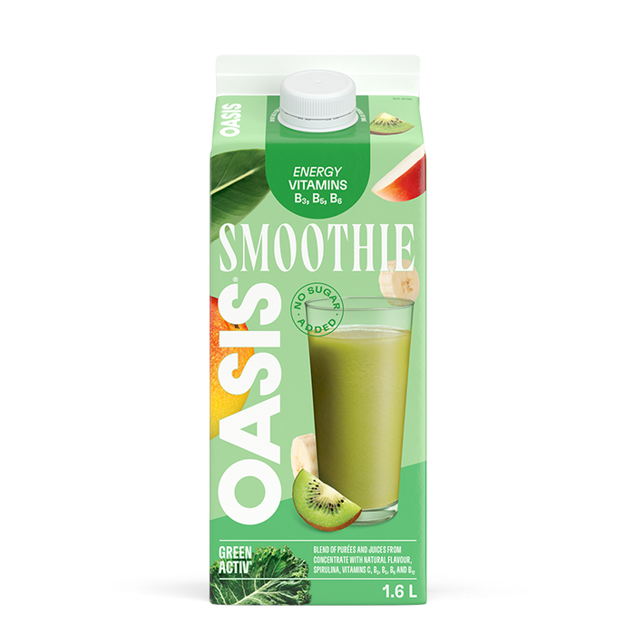 OASIS SMOOTHIE NO SUGAR ADDED GREENERGY 1.6 L