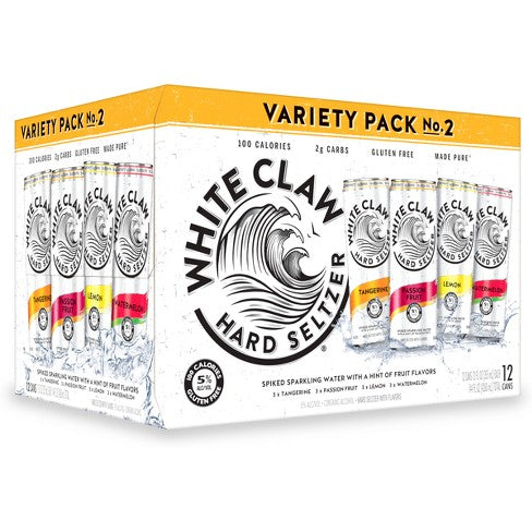 WHITE CLAW, MIXED VARIETY PACK NUMBER 2, 12 X 355 ML