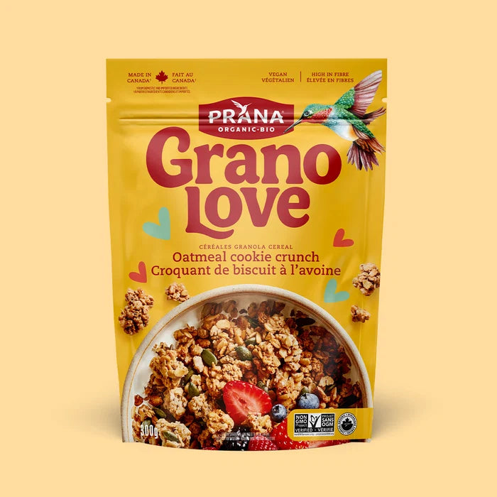 PRANA GRANOLOVE OATMEAL COOKIE CRUNCH GRANOLA, 300G