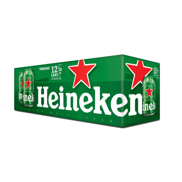 HEINEKEN 5% CANNED BEER, 12 X 330 ML