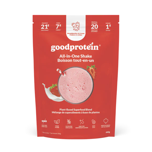 GOODPROTEIN ALL-IN-ONE-SHAKE STRAWBERRIES AND CREAM 440G