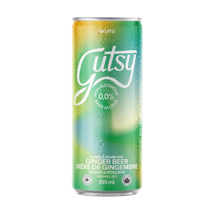 GUTSY, MOJITO GINGER BEER, 355ML