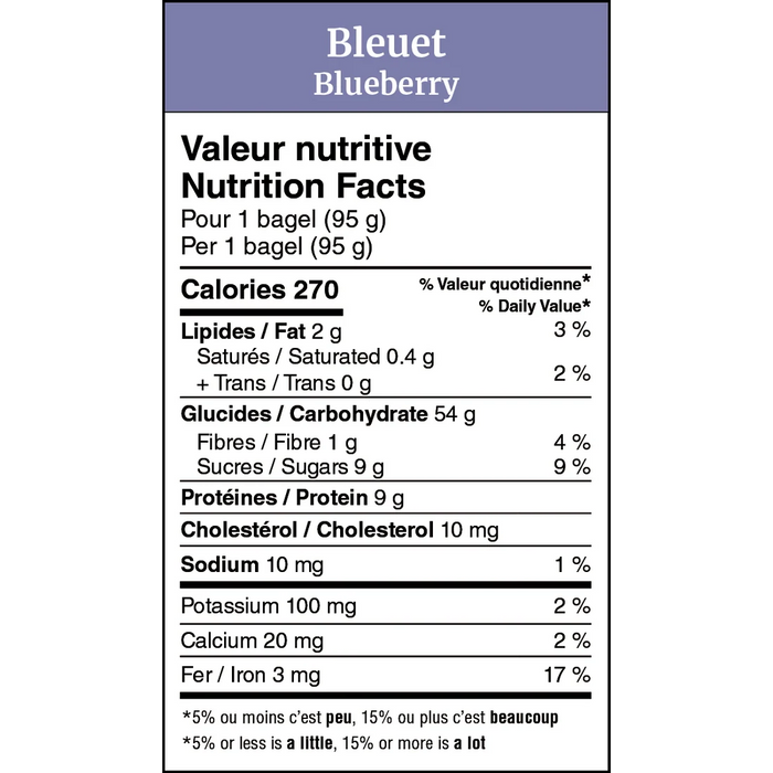 ST-VIATEUR BAGEL BLUEBERRY 6 UN