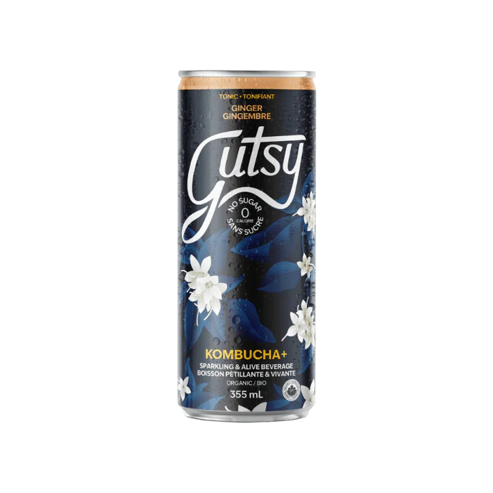 GUTSY KOMBUCHA, GINGER TONIC, 355ML