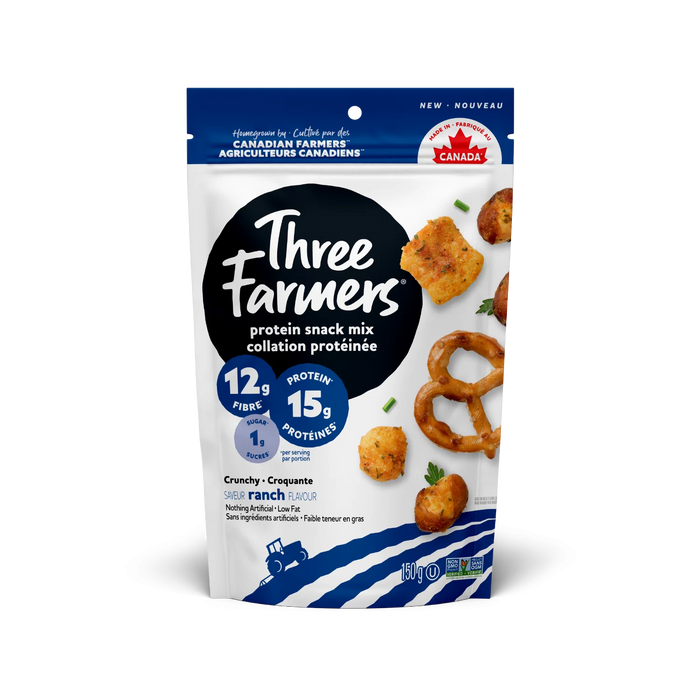 THREE FARMERS, RANCH PROTEIN SNACK MIX , 150 G