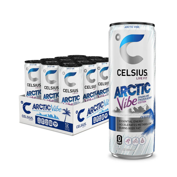 CELSIUS, ENERGY DRINK ARCTIC VIBE,  12 X 355ML