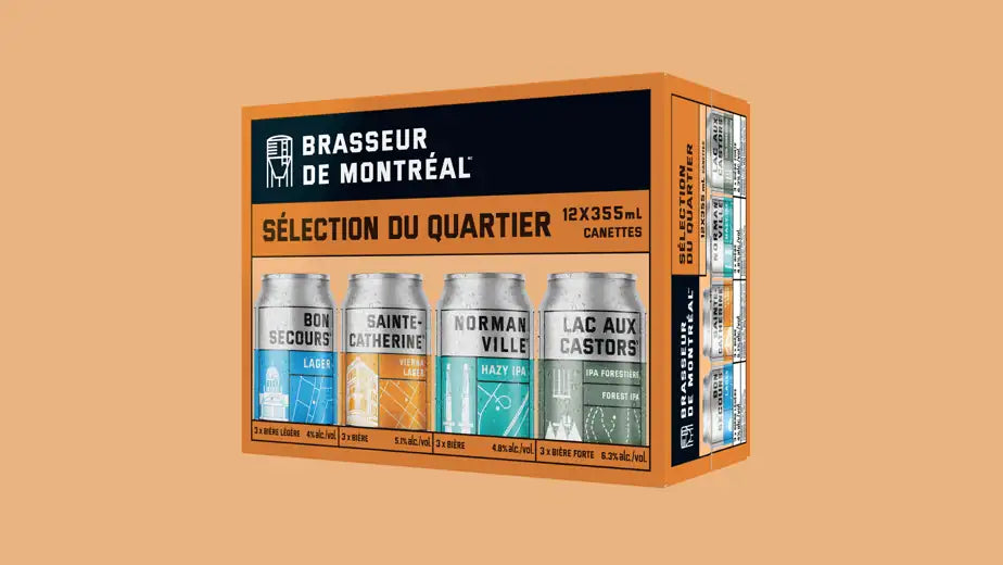 BRASSEUR DE MONTREAL, SELECTION DU QUARTIER MIX BEER, 12 X 355 ML