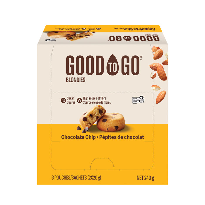 GOOD TO GO CHOCOLATE CHIP BLONDIES  - 6X40G