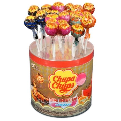 CHUPA CHUPS LOLLIPOPS THE BEST OF CREAMY, PACK OF 60