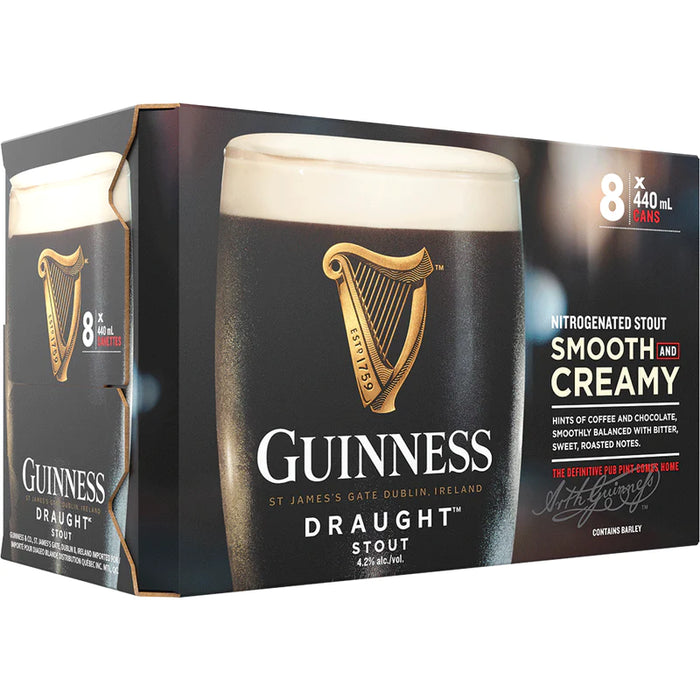 GUINNESS DRAUGHT STOUT 8X440ML - 4.2% ALCOOL