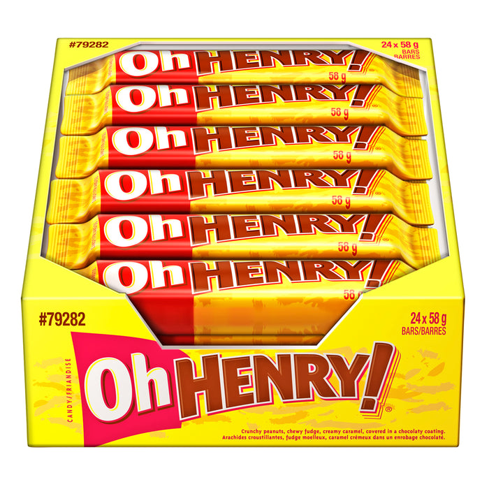 HERSHEY, OH HENRY! CHOCOLATE BAR, 24 × 58G