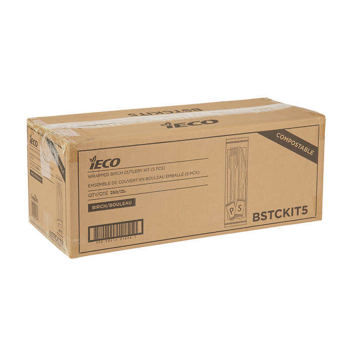 iECO CUTLERY KIT, PACK OF 250