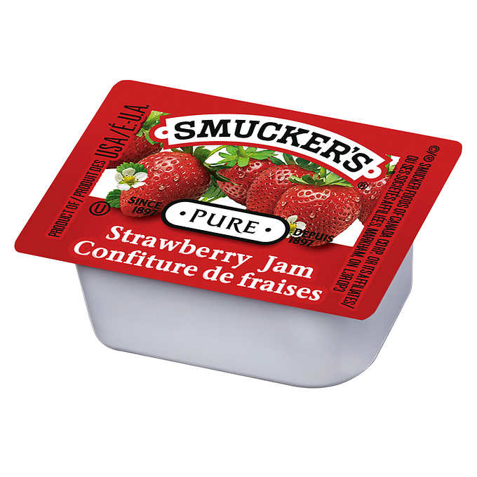 SMUCKERS, STRAWBERRY JAM PACKETS, 200X16 ML