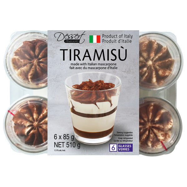TIRAMISU DESSERT ITALIANO 6 X 85GR