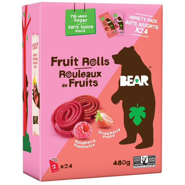 BEAR FRUIT ROLLS, VARIETY PACK 24 x 20G