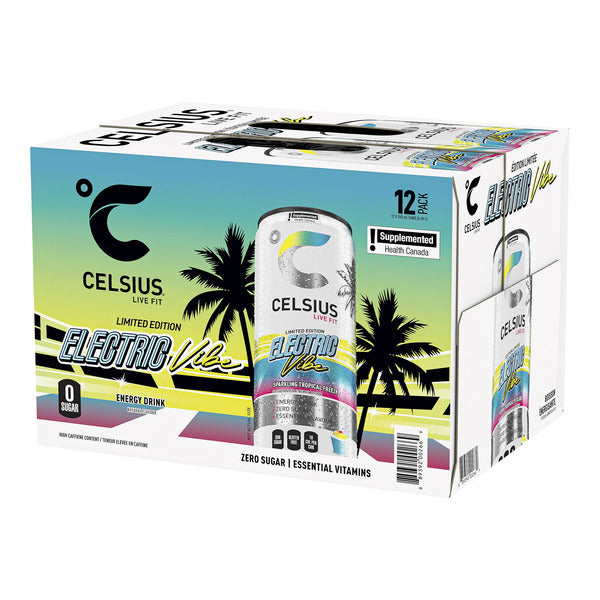CELSIUS, ENERGY DRINK VIBES VARIETY PACK,  18 X 355ML